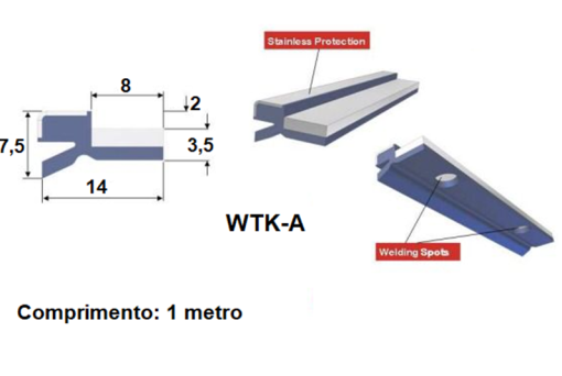 Raspadores de barramento Série WTK garantindo a remoção eficaz de resíduos metálicos.